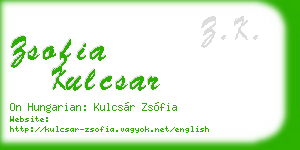 zsofia kulcsar business card