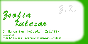 zsofia kulcsar business card